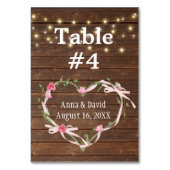 バーンウッドライトストリング テーブルナンバー (裏面)