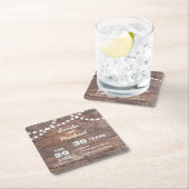 バーンウッドライトダイヤモンドパーソナライズされた記念日 スクエアペーパーコースター (インサイチュ)