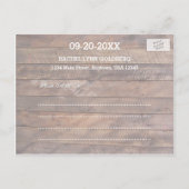 バーンウッドライトティール(緑がかった色)バルミツワー写真救日付 案内ポストカード (裏面)