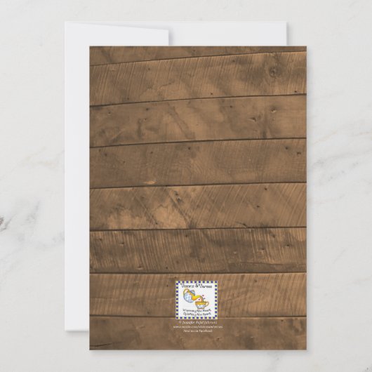 バーンウッドライトティール(緑がかった色)B"Hバルミツワー招待状 招待状 (裏面)