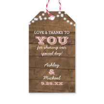 バーンウッドライトピンク結婚の感謝のギフトラベル