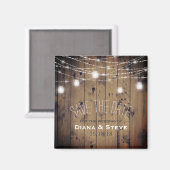 バーンウッドライトメイスンジャールウェディング日付を保存 マグネット (正面/裏面)