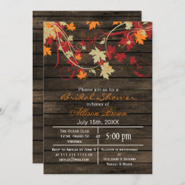 バーンウッドラスティック秋ブライダルシャワー 招待状