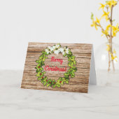 バーンウッドリースクリスマスカード カード (黄色い花)