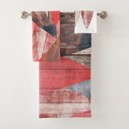 バーンウッドレッドロックパステルパターン バスタオルセット