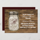 バーンウッドレースカントリーメイソンジャーブライダルシャワー 招待状 (正面/裏面)