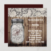 バーンウッドレースカントリーメイソンジャーブライダルシャワー 招待状 (正面/裏面)