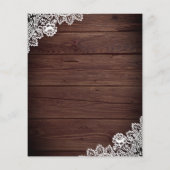 バーンウッドレースサンフラワーバジェット結婚式招待状 (裏面)