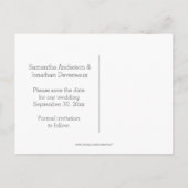 バーンウッドレースティール（緑がかった色）ハートスワーズ日付保存 案内ポストカード (裏面)