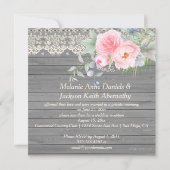 バーンウッドレースプニーアネモーンズウォーター色 招待状 (裏面)