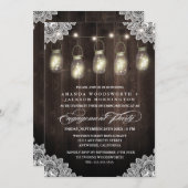 バーンウッドレースメイソン婚約パーティ招待状 招待状 (正面/裏面)