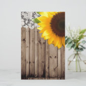 バーンウッドレース素朴な西部の田舎ひまわり 便箋 (スタンド正面)