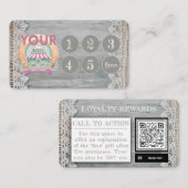 バーンウッドレース素朴ボホブティックアーティザンマーケット ロイヤリティカード (正面/裏面)