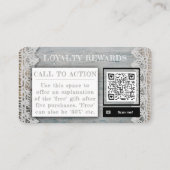 バーンウッドレース素朴ボホブティックアーティザンマーケット ロイヤリティカード (裏面)