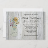 バーンウッドワイルドフラワーズメイソンジャールリ結婚ボン 招待状 (正面)