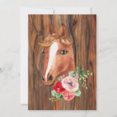 バーンウッドワゴンホイールホースシューウェディングシャワー 招待状 (裏面)