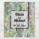 バーンウッド台本の植物性ピンクの水色の花 ワインラベル (シングルラベル)