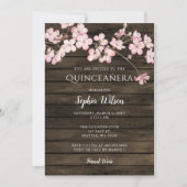 バーンウッド桜ピンクさくらんぼフラスキンセアニラ 招待状 (正面)