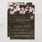 バーンウッド桜ピンクさくらんぼ花ズプロデュレーション 招待状 (正面/裏面)