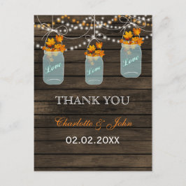 バーンウッド紅葉ズ石工jars Thank You notes ポストカード