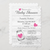 バーンウッド素朴なメイソンジャーベビーシャワー招待状 招待状 (正面/裏面)