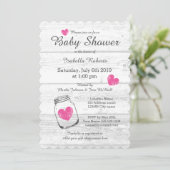 バーンウッド素朴なメイソンジャーベビーシャワー招待状 招待状 (スタンド正面)