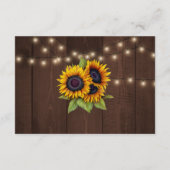 バーンウッド素朴な結婚ひまわりの詳細 エンクロージャーカード (裏面)