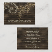 バーンウッド素朴の華やかな宿泊施設カード エンクロージャーカード (正面/裏面)