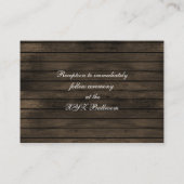 バーンウッド素朴イエローメイソンジャース披露宴招待状 エンクロージャーカード (裏面)