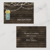 バーンウッド素朴イエローメイソンジャース披露宴招待状 エンクロージャーカード (正面/裏面)