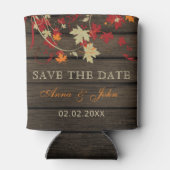 バーンウッド素朴オレンジ色の紅葉保存日付 缶クーラー (裏面)