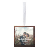 バーンウッド素朴クリスマスの写真 キューブオーナメント (右)