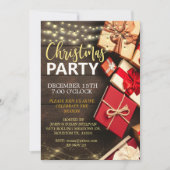バーンウッド素朴クリスマスパーティの招待状 招待状 (正面)