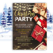 バーンウッド素朴クリスマスパーティの招待状 招待状