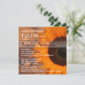 バーンウッド素朴サンフラワーカントリーブライダルシャワー 招待状 (スタンド正面)