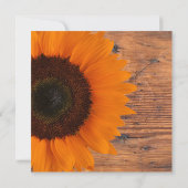 バーンウッド素朴サンフラワーカントリーブライダルシャワー 招待状 (裏面)