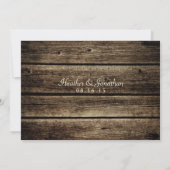 バーンウッド素朴ダマスヴィンテージウェディング招待状 招待状 (裏面)