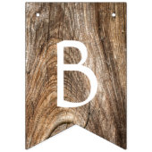 バーンウッド素朴ハートブラウンブライダルシャワーデコール バンティングフラッグ (第2の旗)