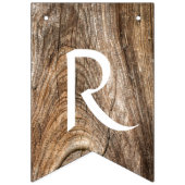 バーンウッド素朴ハートブラウンブライダルシャワーデコール バンティングフラッグ (第3の旗)