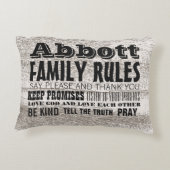 バーンウッド素朴ファミリールールホームデコール アクセントクッション (裏面)