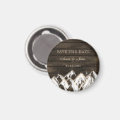 バーンウッド素朴マウンテンズ日付を保存 マグネット (正面/裏面)