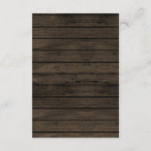 バーンウッド素朴マツの木の冬の結婚式 エンクロージャーカード (裏面)