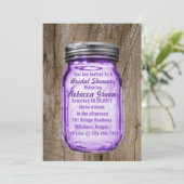 バーンウッド素朴メイソンジャールカントリーブライダルシャワー 招待状 (スタンド正面)