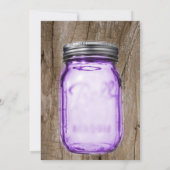 バーンウッド素朴メイソンジャールカントリーブライダルシャワー 招待状 (裏面)