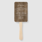 バーンウッド素朴書道結婚式 プログラム ハンドファン (裏面)