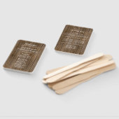 バーンウッド素朴書道結婚式 プログラム ハンドファン (組立なし)