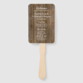 バーンウッド素朴書道結婚式 プログラム ハンドファン (正面)