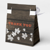 バーンウッド素朴秋の結婚式の好意ボックス フェイバーボックス (裏面サイド)