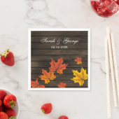 バーンウッド素朴秋の結婚式ナプキン スタンダードカクテルナプキン (インサイチュ)