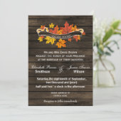 バーンウッド素朴秋の結婚式招待状 招待状 (スタンド正面)